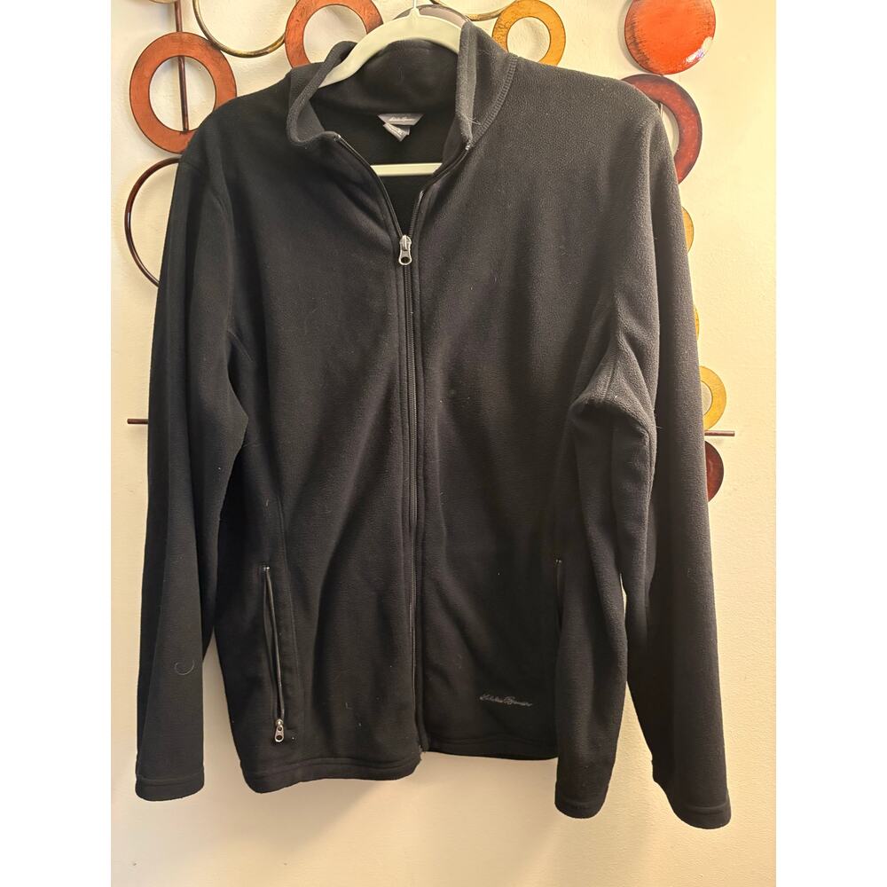 Women’s Eddie Bauer xl black fleece full zip jacket